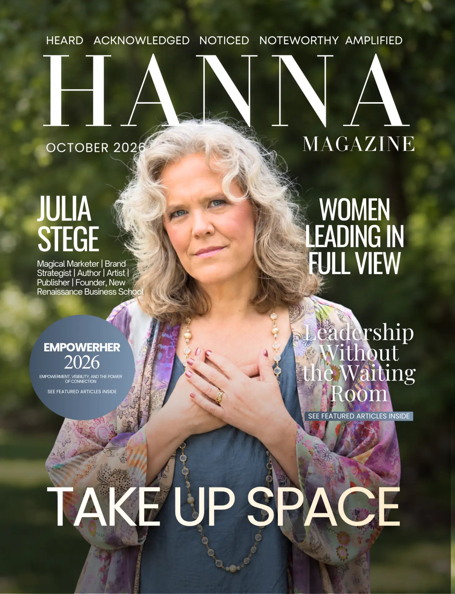 H.A.N.N.A. Magazine front cover, previous issue example